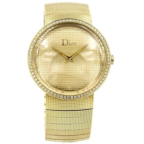 dior watch with diamonds|Dior diamond bezel watch.